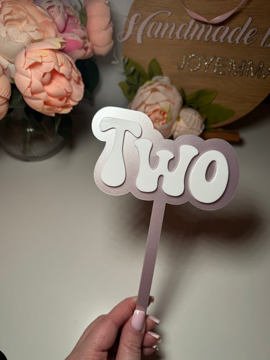 Double Layered Number Acrylic Topper