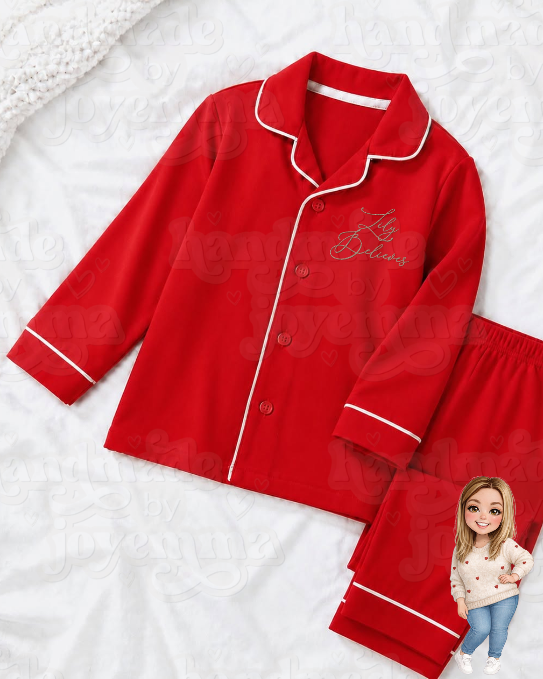 Red Cotton Christmas Pyjamas