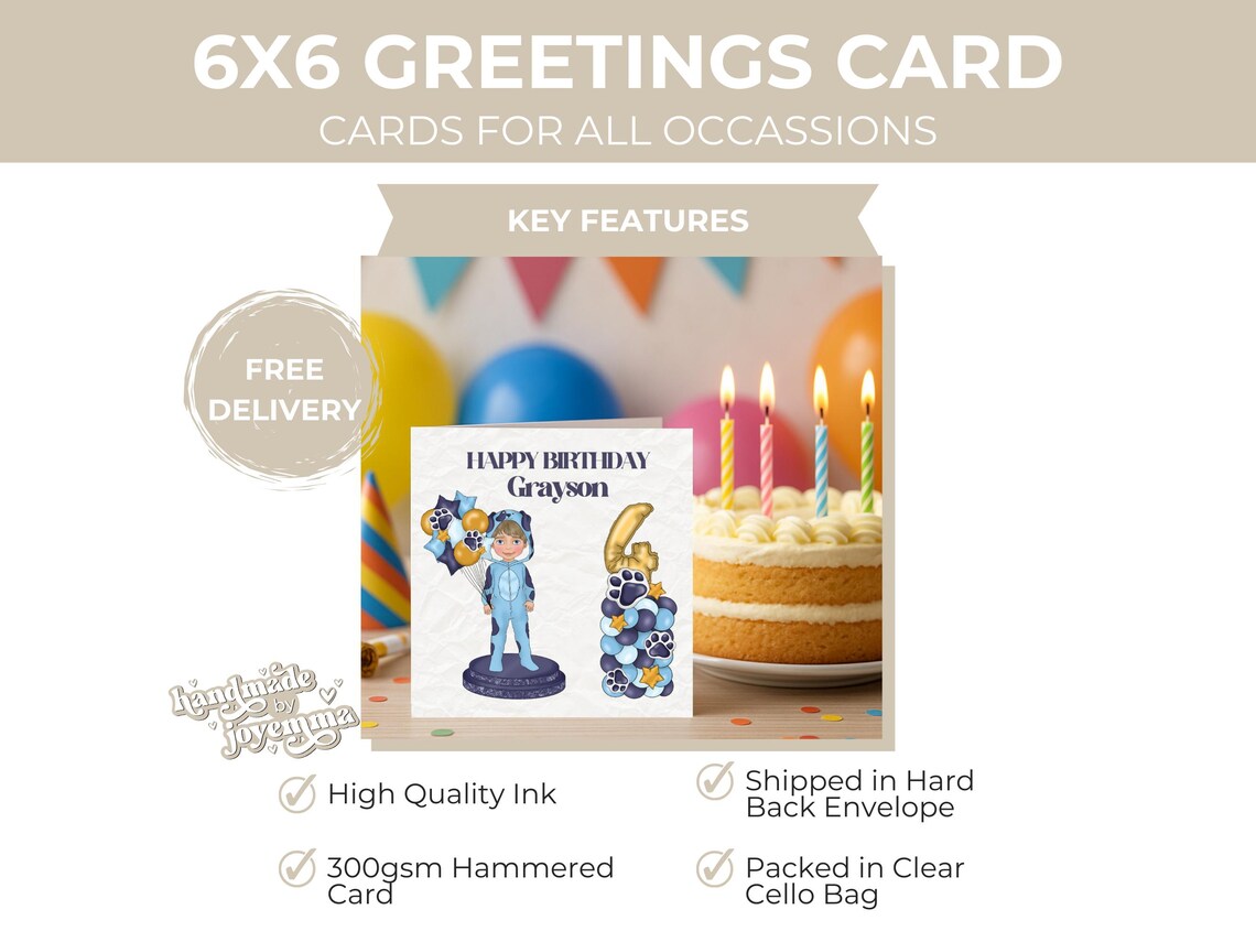 Bluey Inspired Personalised Birthday Card